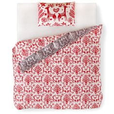 FLHF Snuggy rdeča tiskana božična posteljnina 155x200_80x80*1 AmeliaHome
