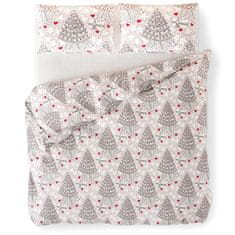 FLHF Snuggy siva tiskana božična posteljnina 200x200+80x80*2 AmeliaHome