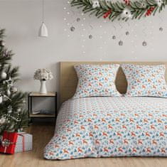FLHF Snuggy modra tiskana božična posteljnina 200x200+80x80*2 AmeliaHome