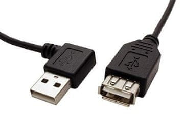 goobay Kabel USB 2.0 A-A M/F 15 cm, podaljšek, desni ovinek, črn