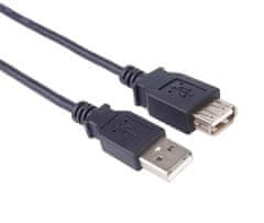 USB 2.0 podaljšek, A-A, 3 m, črn
