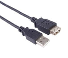 Kabel USB 2.0 A-A, 3 m, podaljšek, črn