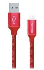 ColorWay podatkovni kabel Usb / Micro Usb / 1m / 2,1A / rdeča