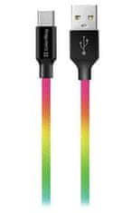 ColorWay podatkovni kabel Usb/ Usb-C/ 1m/ 2,4A/ Multicolor