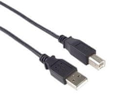 PremiumCord Kabel USB 2.0, A-B, 2 m, črn