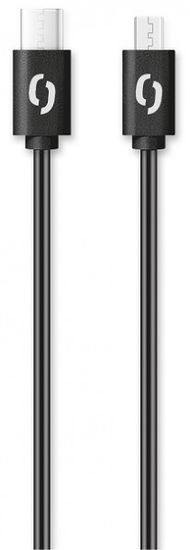 Aligator Podatkovni kabel POWER 3A, USB-C/microUSB črn