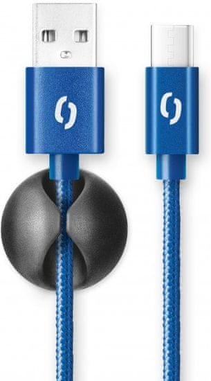 Aligator PREMIUM 2A kabel, USB-C, modri