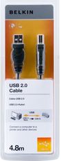 USB 2.0 kabel A-B, standardna serija, 4,8 m