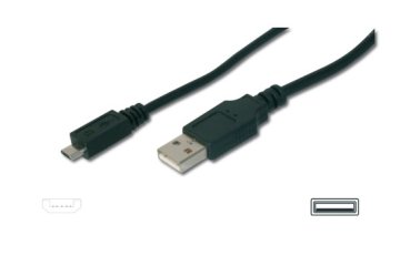 Kabel micro USB 2.0, A-B 20 cm