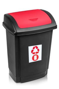 shumee ODPADOVÁ KOŠA SWING 25L ČERVENÉ VRCHNÁK - OBJEM SW25CE