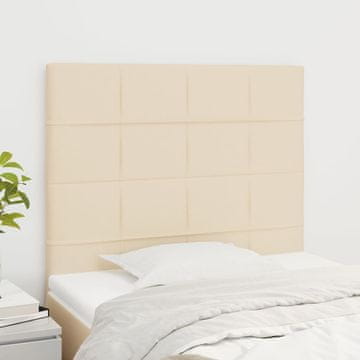 Vidaxl vidaXL Vzglavja za posteljo, 2 kosa, kremna, 80x5x78/88 cm, blago