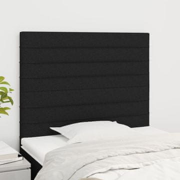 Vidaxl vidaXL Vzglavja za posteljo, 2 kosa, črna, 100x5x78/88 cm, blago
