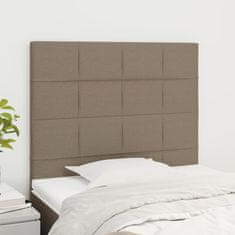 shumee vidaXL Posteljno vzglavje 2 kosa taupe 100x5x78/88 cm blago