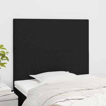 Vidaxl vidaXL Vzglavja za posteljo, 2 kosa, črna, 90x5x78/88 cm, blago