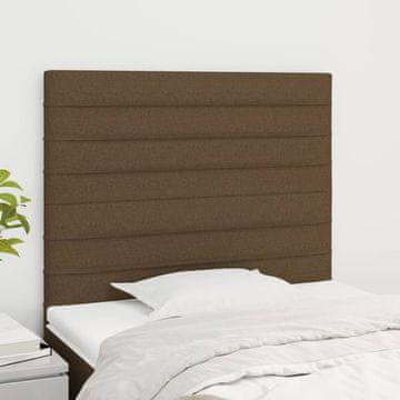 Vidaxl vidaXL Vzglavja za posteljo, 2 kosa, temno rjava, 90x5x78/88 cm, blago