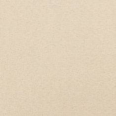 Vidaxl Box spring postelja z vzmetnico krem 180x200 cm blago