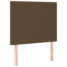 Vidaxl Posteljno vzglavje 2 kosa temno rjavo 100x5x78/88 cm blago