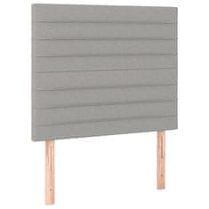 Vidaxl Box spring postelja z vzmetnico svetlo siva 80x200 cm blago