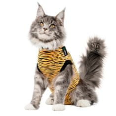 Suitical Recovery Suit mačka, Small, tigrast vzorec