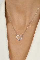 Brilio Silver Romantična pozlačena ogrlica s cirkoni NCL52Y