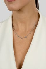 Brilio Silver Srebrna ogrlica z barvnimi cirkoni NCL60W