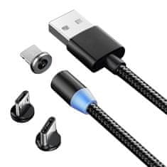 Verkgroup 3v1 mikro tip-c USB magnetni kabel za telefone 1m