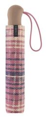 Esprit Ženski zložljivi dežnik Cosy Check s 58641 Dust y Orchid