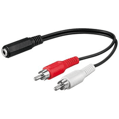 PremiumCord Kabel Jack 3,5 mm-2xCINCH F/M 20 cm