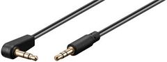 PremiumCord Kabel Jack 3,5 mm - 3,5 mm priključek 90° M/M 1 m