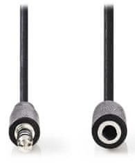 Nedis CAGB22050BK10 - stereo zvočni kabel | 3,5-milimetrski vtič - 3,5-milimetrska vtičnica | 1 m | črna