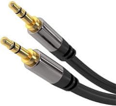 PremiumCord HQ zaščiten kabel stereo Jack 3,5 mm - Jack 3,5 mm M/M 1,5 m