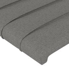 Vidaxl Posteljno vzglavje 2 kosa temno sivo 80x5x78/88 cm blago