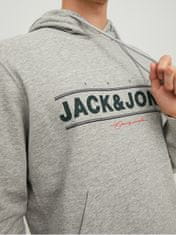 Jack&Jones Moški pulover JORFRIDAY Stan dard Fit Melange Light Grey melanž JJ (Velikost M)