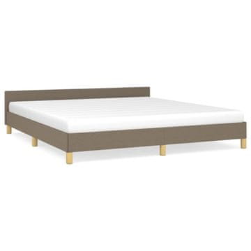 Vidaxl Posteljni okvir brez vzmetnice taupe 180x200 cm blago