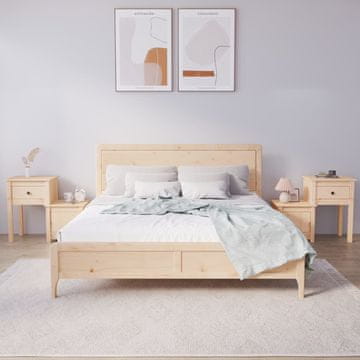 Vidaxl vidaXL Nočne omarice, komplet 2, 79,5 x 38 x 65,5 cm, masivni borov les
