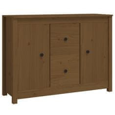 Vidaxl Komoda medeno rjava 100x35x74 cm trdna borovina
