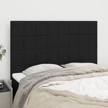 Vidaxl vidaXL Vzglavja za posteljo, 4 kosi, črna, 72x5x78/88 cm, blago