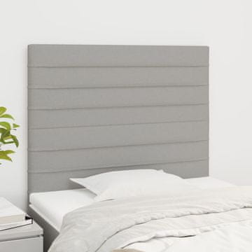Vidaxl vidaXL Vzglavja za posteljo, 2 kosa, svetlo siva, 80x5x78/88 cm, blago