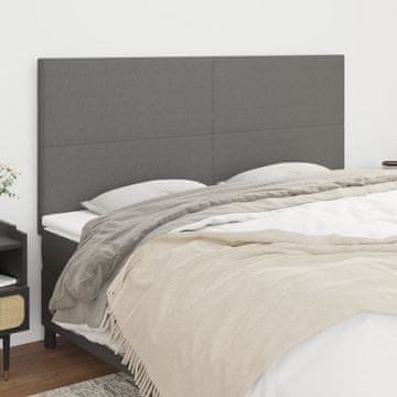 Vidaxl vidaXL Vzglavja za posteljo, 4 kosi, temno siva, 80x5x78/88 cm, blago