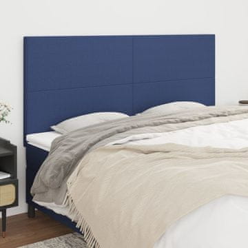 Vidaxl vidaXL Vzglavja za posteljo, 4 kosi, modra, 80x5x78/88 cm, blago