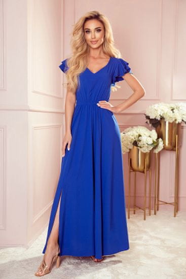 Numoco Ženska večerna obleka Lidia kraljevsko modra