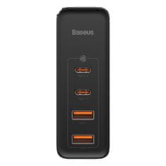 BASEUS GaN2 Pro omrežni polnilnik, 2x USB + 2x USB-C, 100 W, EU (črn)