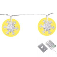 TIMMLUX LED snežinke na baterije 20 LED 3m 2700K 2 funkciji