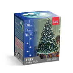 Family Christmas Novoletne lučke hladno bele IP44 50 LED 5.2m 8 programov