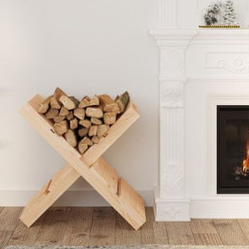 Vidaxl vidaXL Stojalo za drva 47x39,5x48 cm borov les