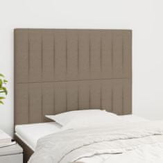 Vidaxl Posteljno vzglavje 2 kosa taupe 90x5x78/88 cm blago