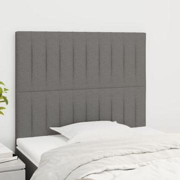 Vidaxl vidaXL Vzglavja za posteljo, 2 kosa, temno siva, 80x5x78/88 cm, blago