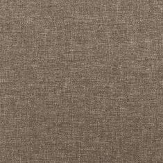 Greatstore Box spring postelja z vzmetnico taupe 120x190 cm blago
