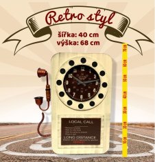 Okrasna retro ura (dimenzije 40 x 68 cm)