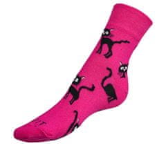 Nogavice Cat magenta - 35-38